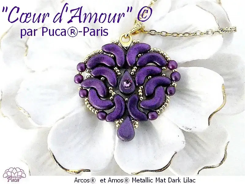 Heart of Love Pendant Pattern par Puca - The Argus Collection