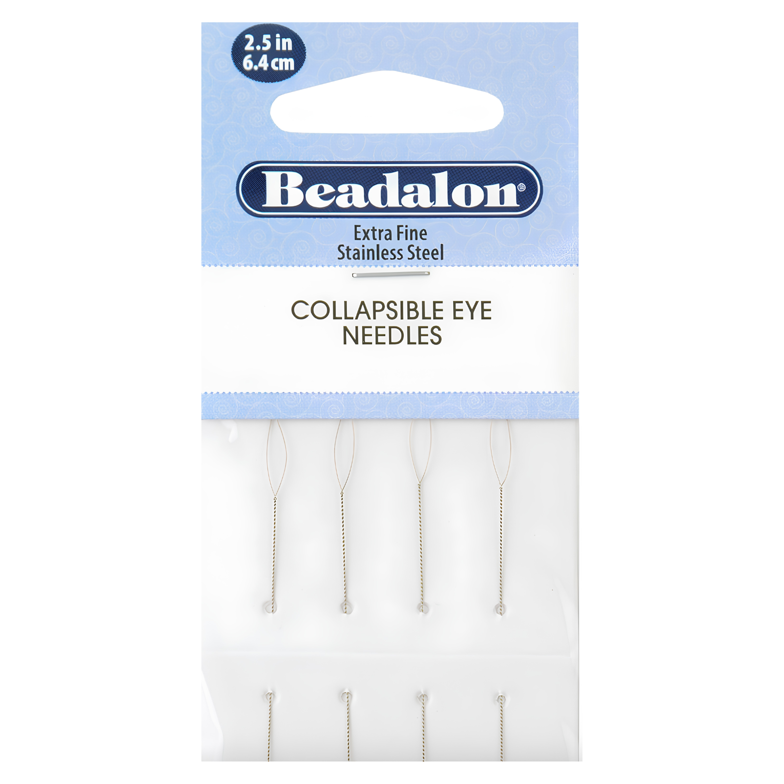 Collapsible Eye Needles, 6.4mm (2.5"), 4 Pack