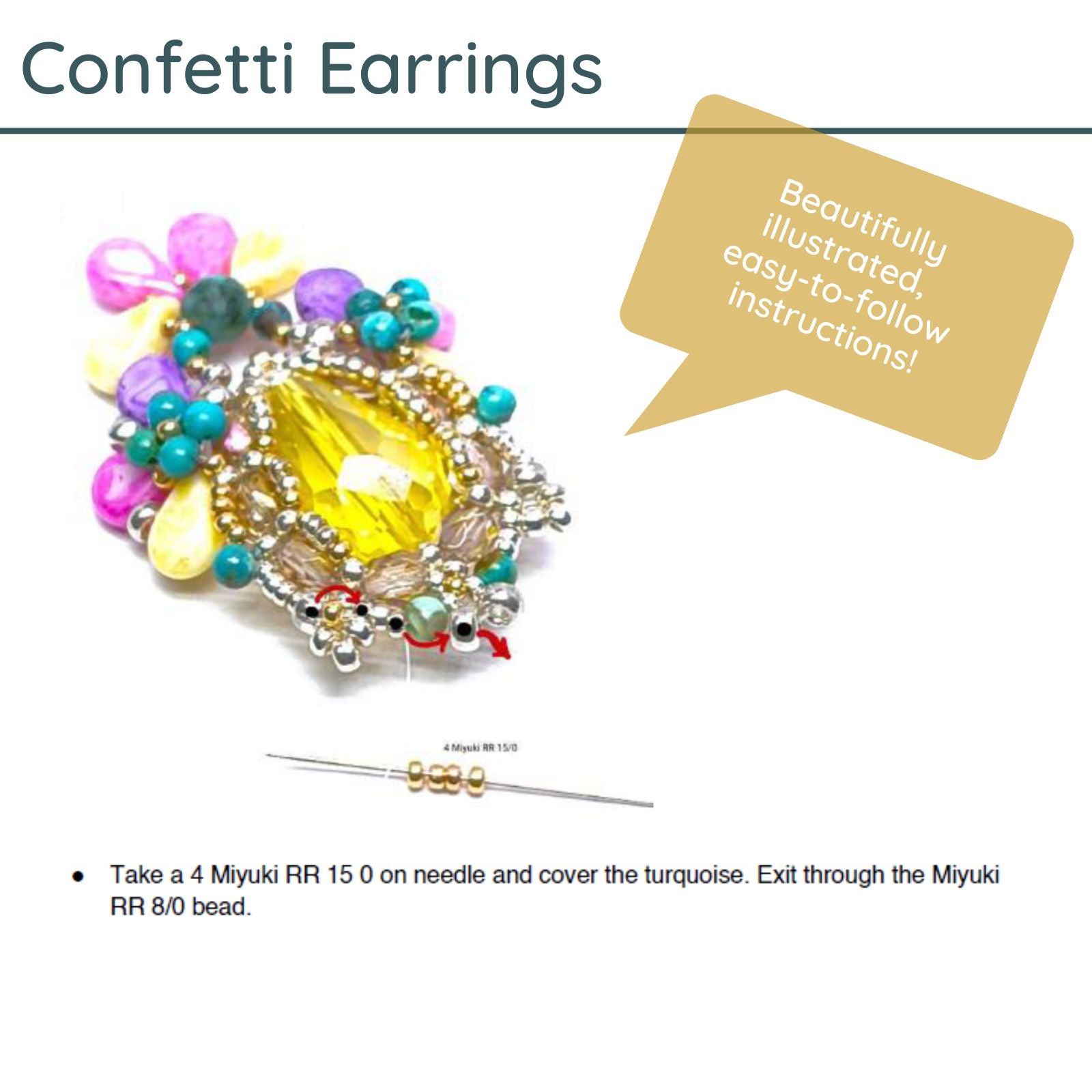 Confetti Earrings Pattern by Angel Accessories