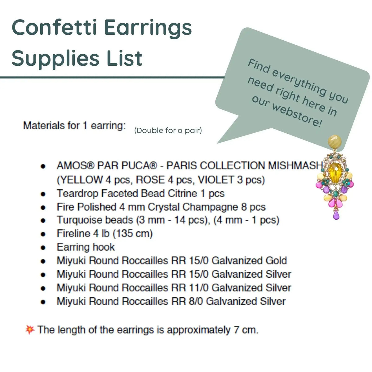 ConfettiEarringsMaterials - The Argus Collection