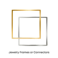 Square Frames, Links or Connectors, 25mm, 2 Pcs. - The Argus Collection
