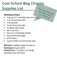 Cool School Bag Charms Pattern by Leslie A. Pope