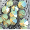 Brilliance Crystal Rivolis, 1122, 12mm, White Opal Verde - The Argus Collection