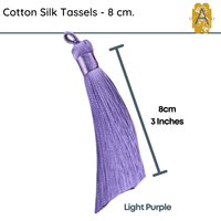 Cotton Silk Tassels - Purples 8 cm, 3 inches - 2 Pieces - The Argus Collection