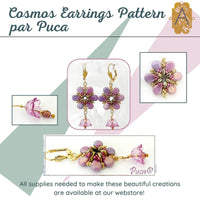 Cosmos Earrings Pattern Par Puca - The Argus Collection