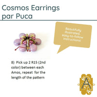 Cosmos Earrings Pattern Par Puca - The Argus Collection