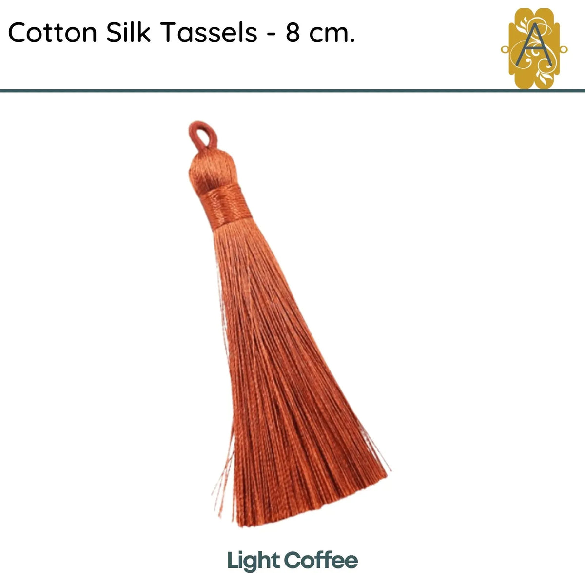 Cotton Silk Tassels - Golds 8 cm, 3 inches - 2 Pieces - The Argus Collection