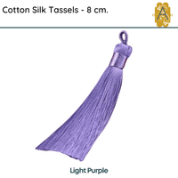 Cotton Silk Tassels - Purples 8 cm, 3 inches - 2 Pieces - The Argus Collection