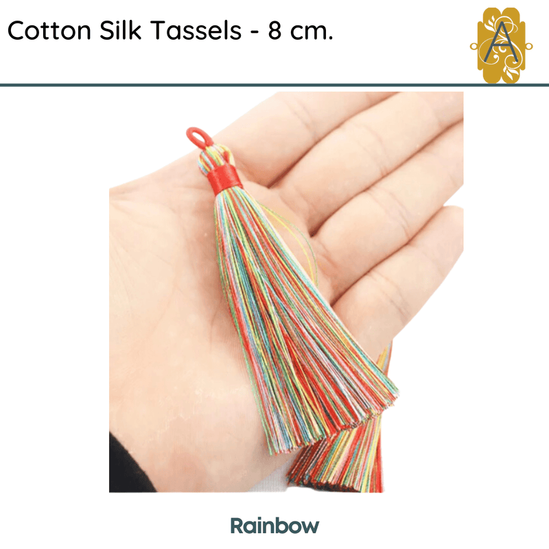 Cotton Silk Tassels - Golds 8 cm, 3 inches - 2 Pieces - The Argus Collection