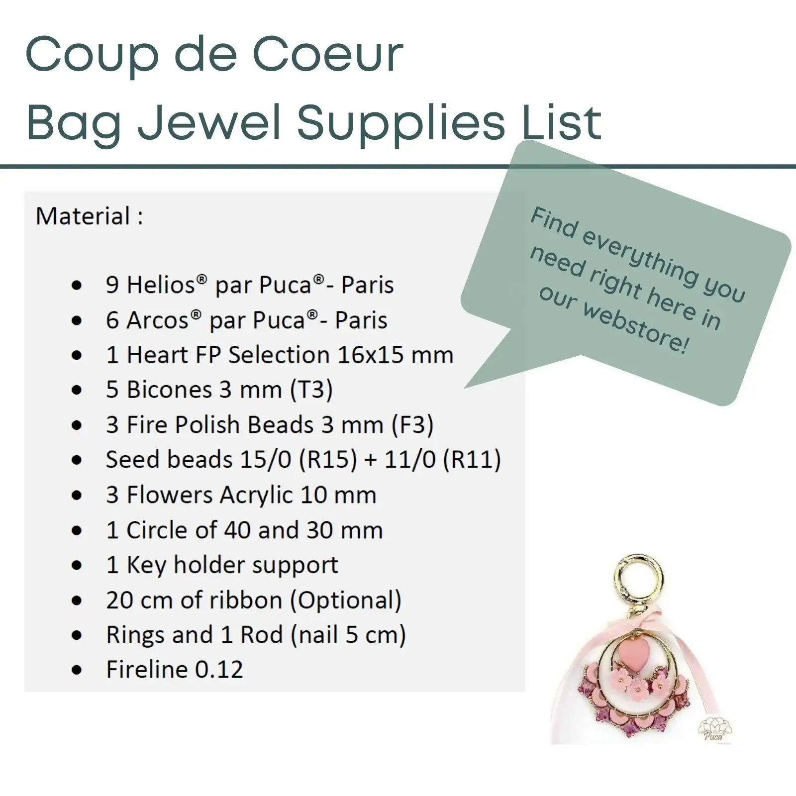 Coup de Coeur Bag Jewel Pattern par Puca - The Argus Collection