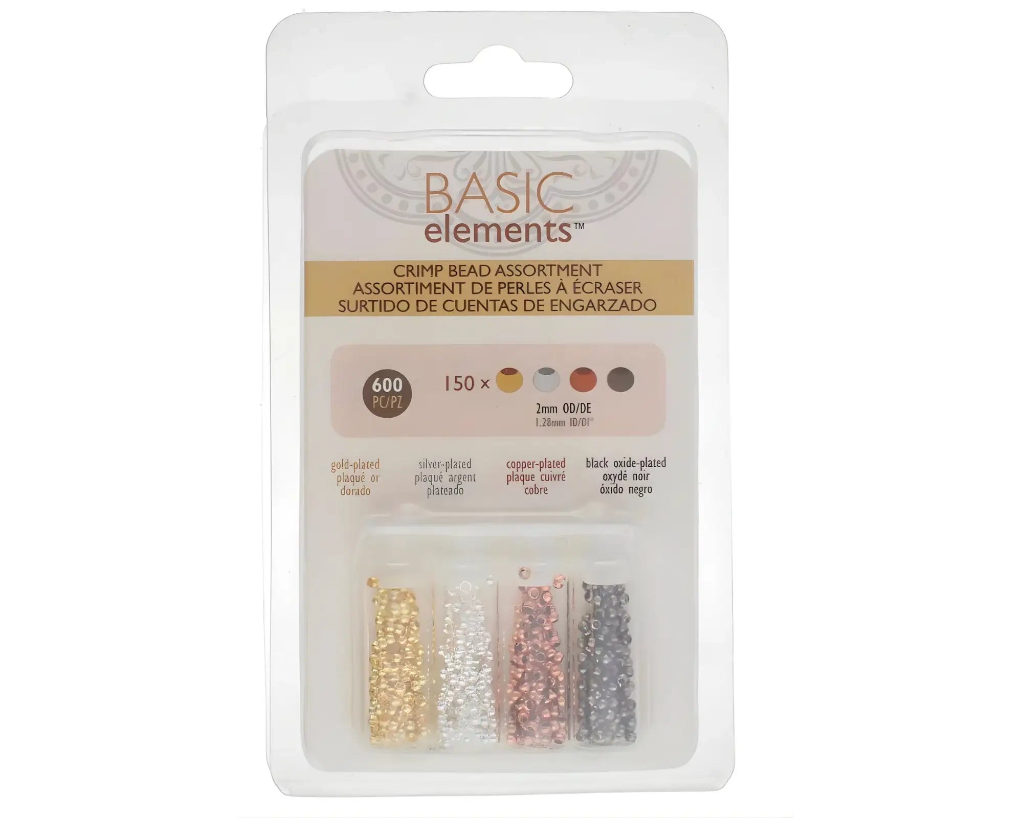 So Handy! Basic Elements Crimp Bead Assortment, 2mm O.D. 1.3mm I.D. - The Argus Collection