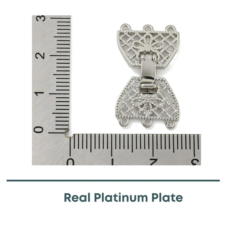 Crown Foldover Clasp 5-Strand, 1 Piece - The Argus Collection