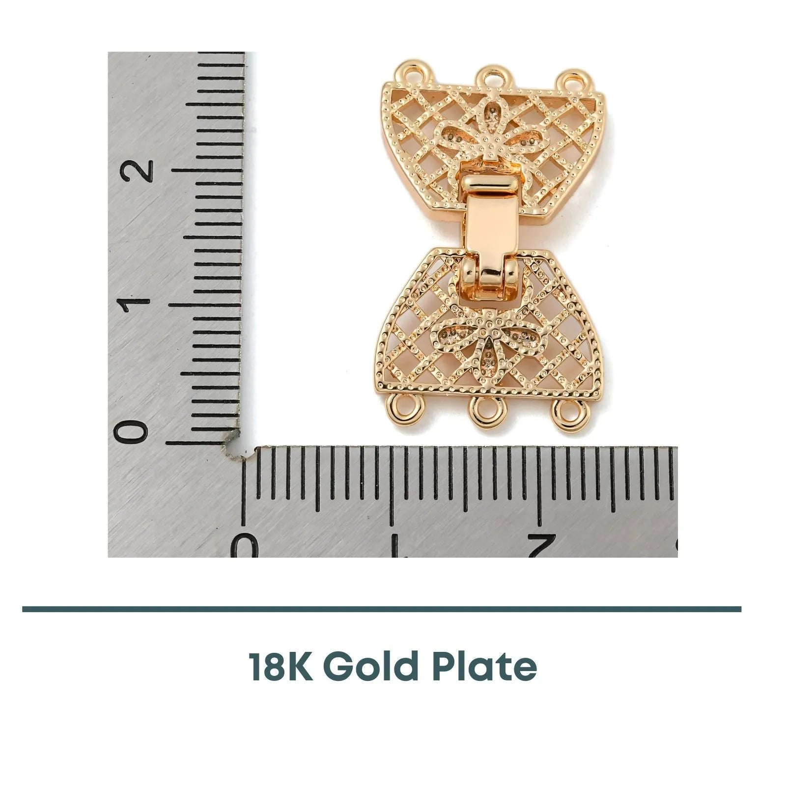 Crown Foldover Clasp 5-Strand, 1 Piece - The Argus Collection