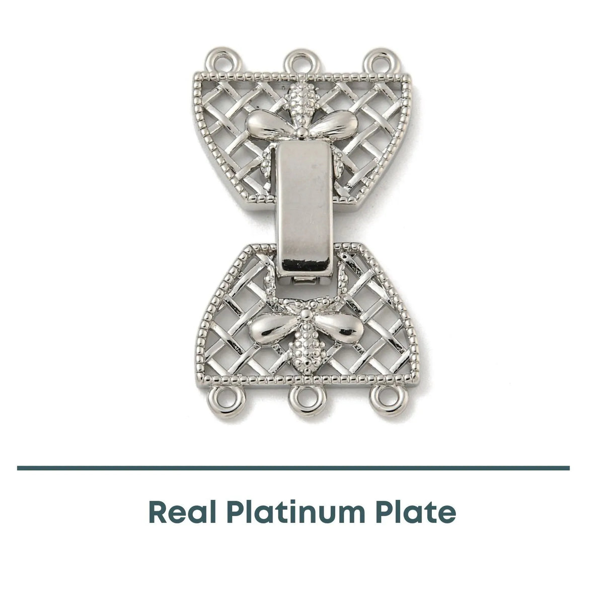 Crown Foldover Clasp 5-Strand, 1 Piece - The Argus Collection