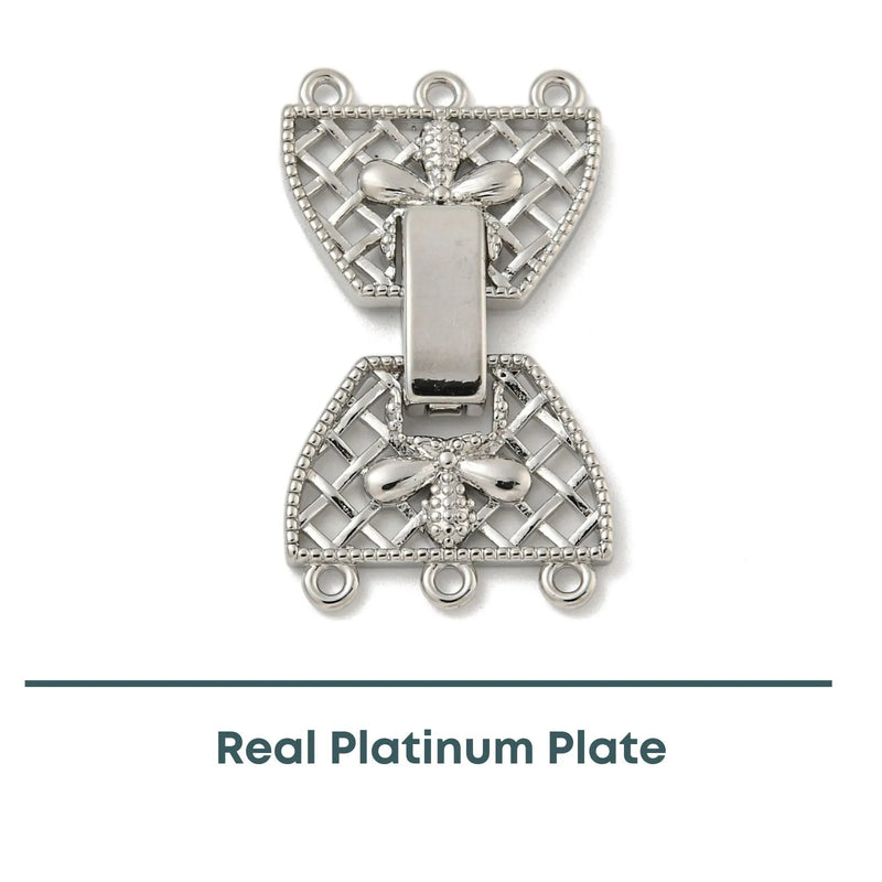 Crown Foldover Clasp 5-Strand, 1 Piece - The Argus Collection
