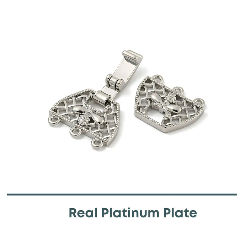 Crown Foldover Clasp 5-Strand, 1 Piece - The Argus Collection
