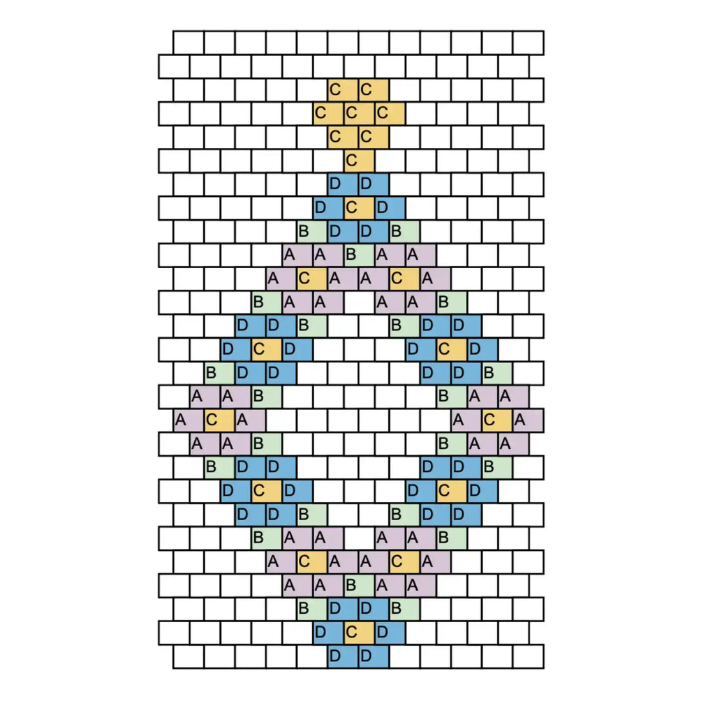 Crowned Triangle, 15/0 Delica Pattern, Brick Stitch – The Argus Collection