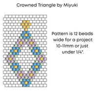 Crowned Triangle, 15/0 Delica Pattern, Brick Stitch