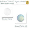 Cabochons par Puca, 18mm, Crystal Collection, 2 Finishes - The Argus Collection