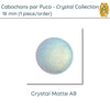 Cabochons par Puca, 18mm, Crystal Collection, 2 Finishes - The Argus Collection