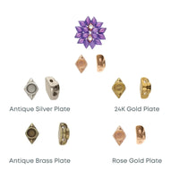 Cymbal Areti, Gemduo Bead Substitute, 4 Pcs.