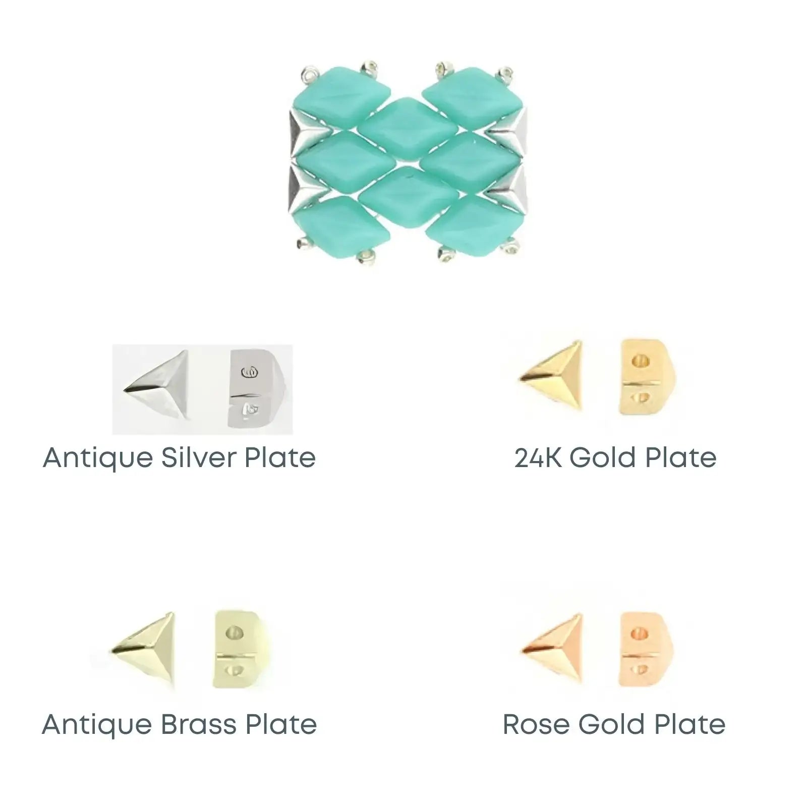 Cymbal Embourios GemDuo Side Beads, 4 Pcs.