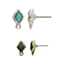 Cymbal Fyriplaka Gemduo Bead Earring Setting, 1 Pair