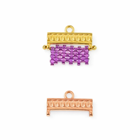 Kouroupa, Cymbal Delica Bead Ending or Connector, 2 Pcs. 4 Finishes