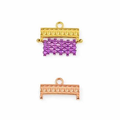 Kouroupa, Cymbal Delica Bead Ending or Connector, 2 Pcs. 4 Finishes