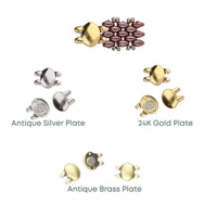 Cymbal Kypri Superduo Bead Magnetic Clasp, 1 pc