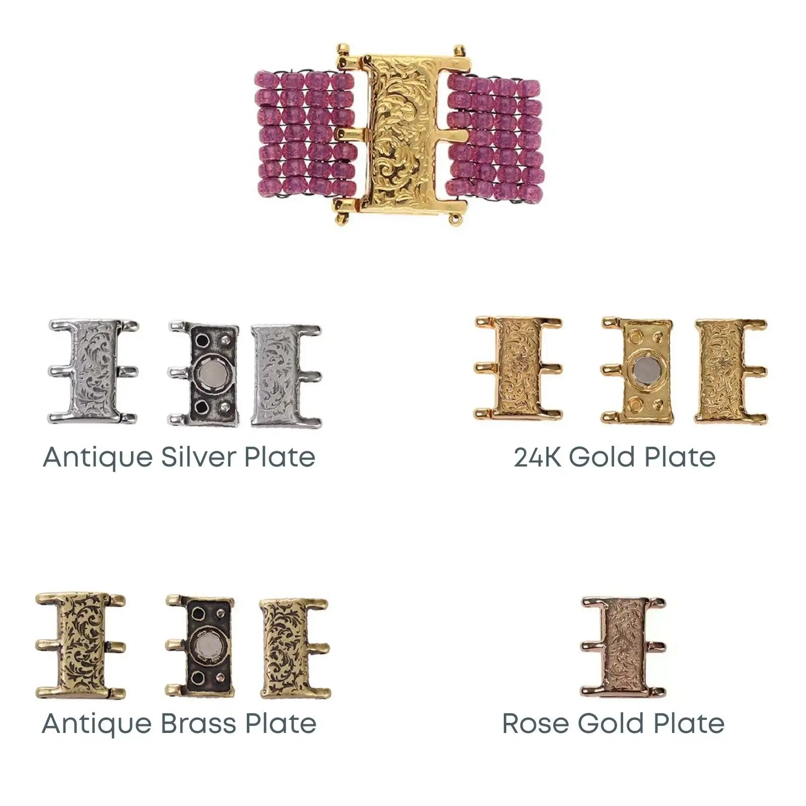 Cymbal Nisida III Magnetic Clasps, for Seed Beads
