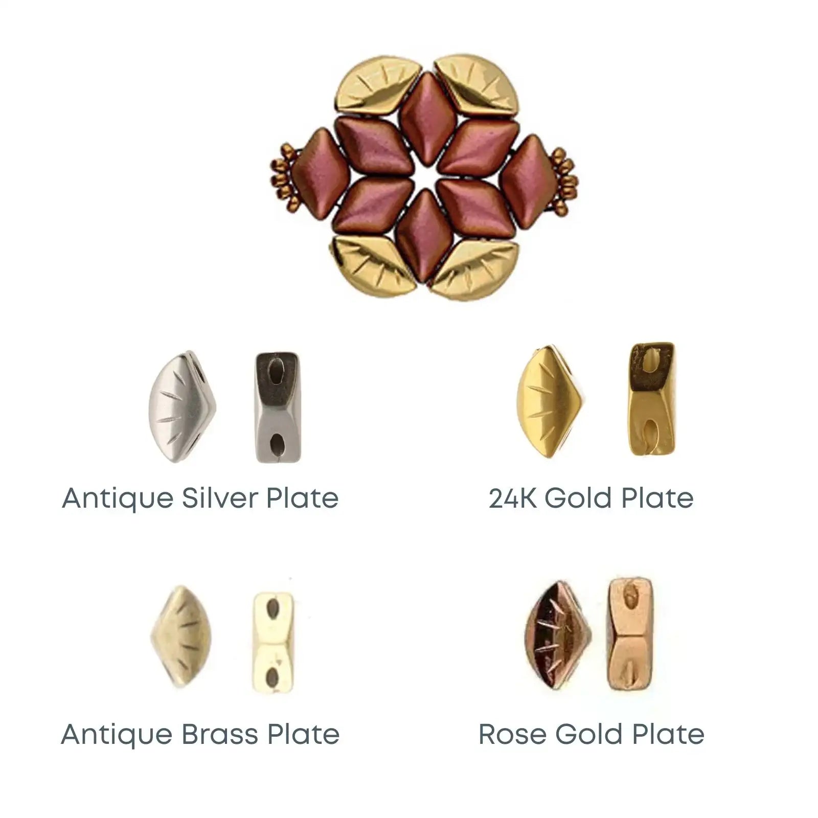 Cymbal Polonia Gemduo Side Beads, 6 Pcs.