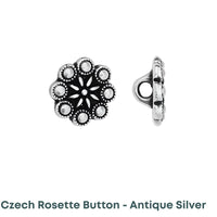 Tierracast Czech Rosette Buttons, 2 Pcs. - The Argus Collection
