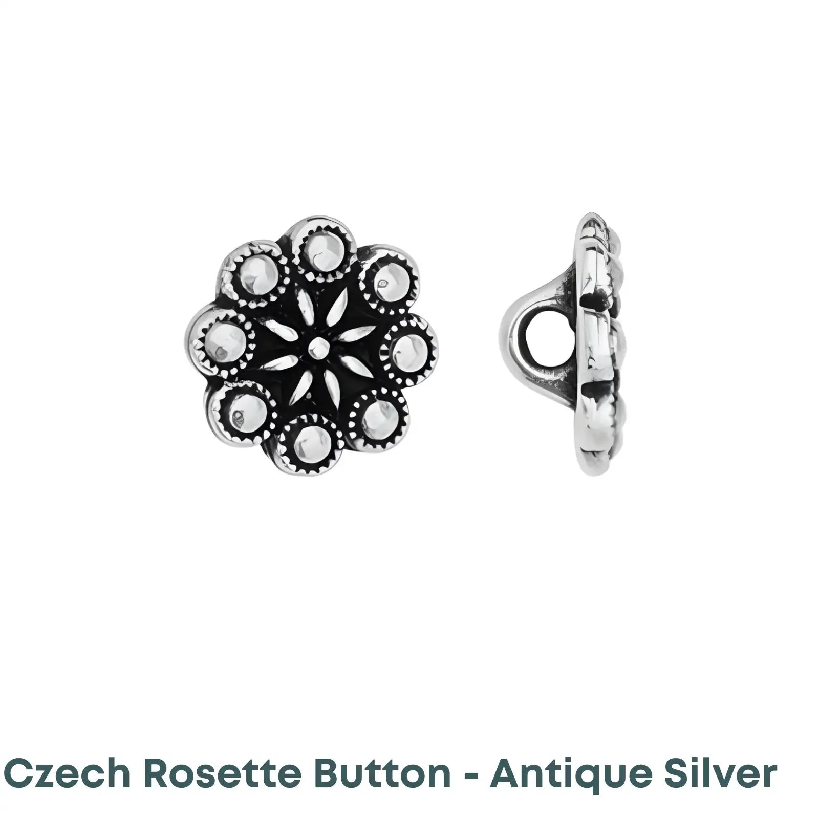 Tierracast Czech Rosette Buttons, 2 Pcs. - The Argus Collection