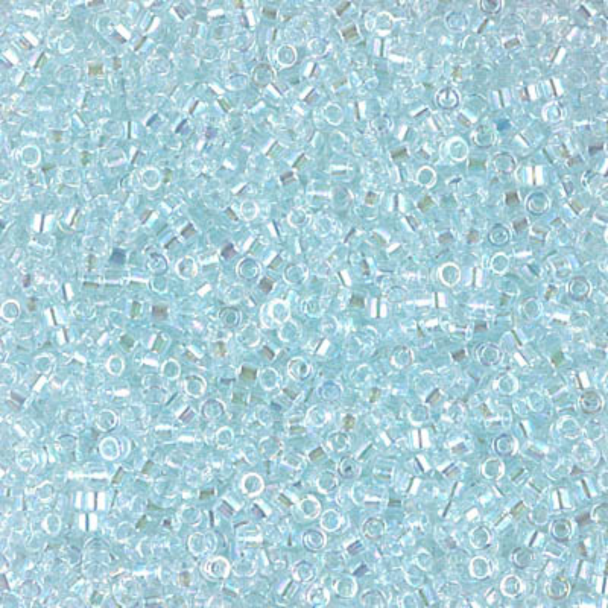 Miyuki 11/0 Delica Beads, DB0083, Lined Light Aqua AB, 5g