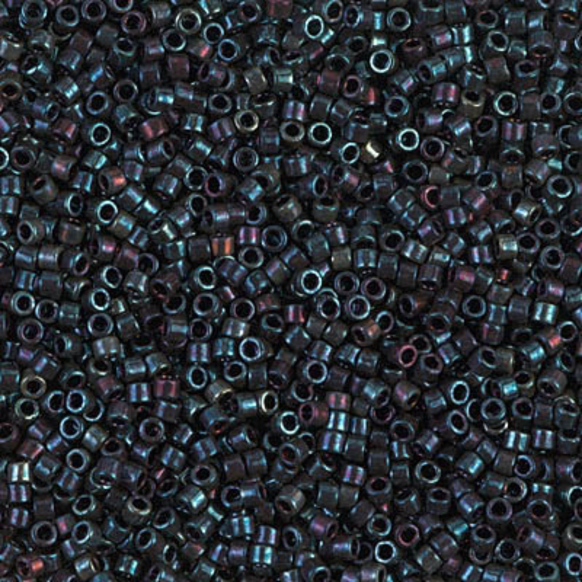 Miyuki 11/0 Delica Beads, DB1003, Metallic Midnight Blue/Gold Iris, 5g