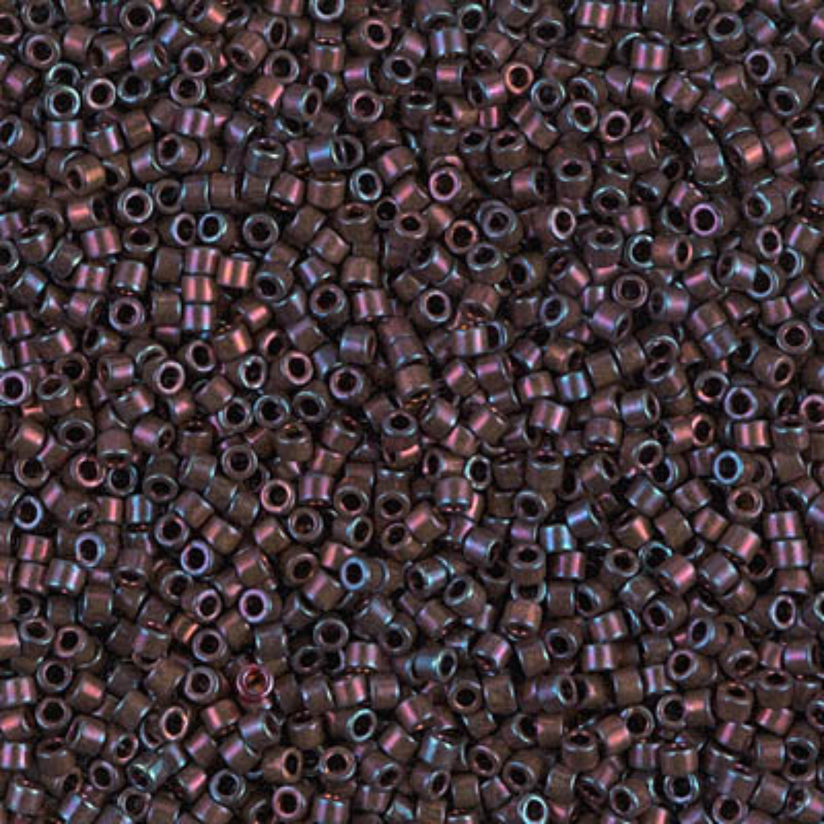 Miyuki 11/0 Delica Beads, DB1004, Metallic Red-Purple/Gold Iris, 5g