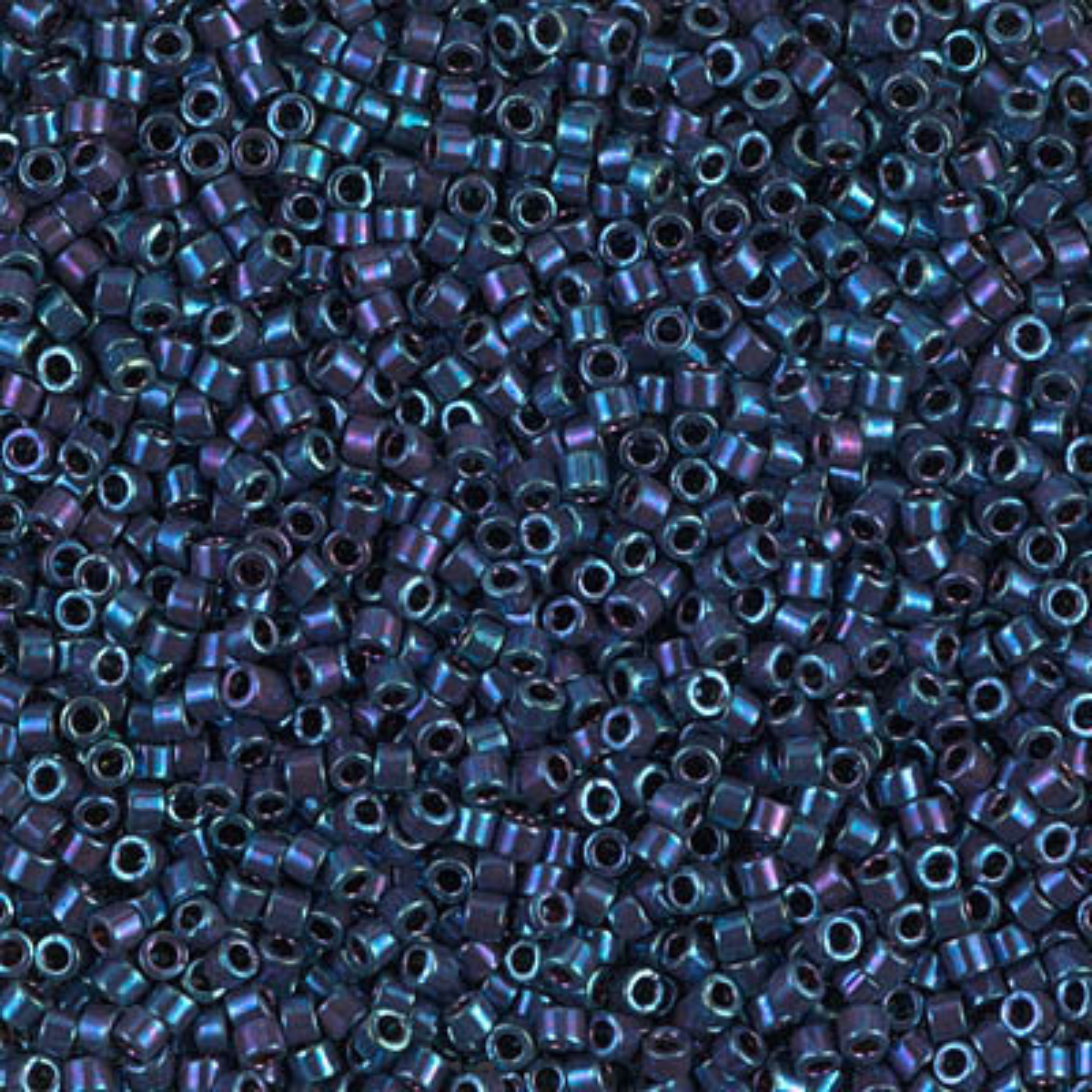 Miyuki 11/0 Delica Beads, DB1005, Metallic Purple/Gold Iris, 5g
