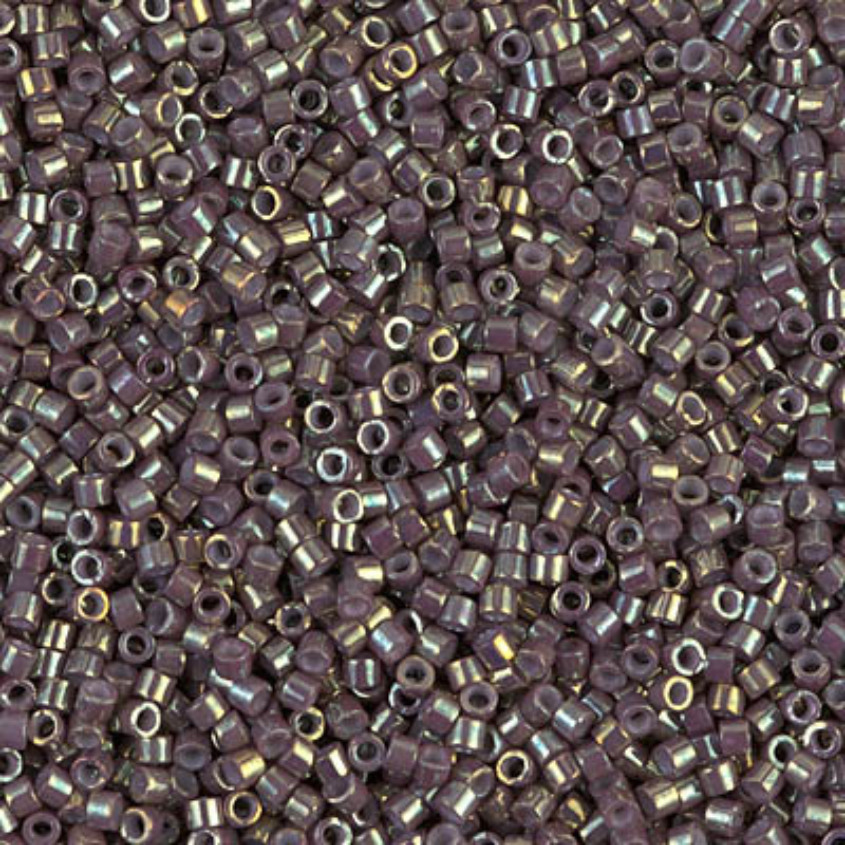 Miyuki 11/0 Delica Beads, DB1011, Metallic Dusty Mauve Gold Luster, 5g