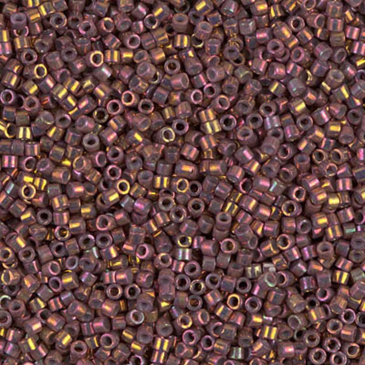 Miyuki 11/0 Delica Beads, DB1013, Metallic Teaberry Gold Luster, 5g