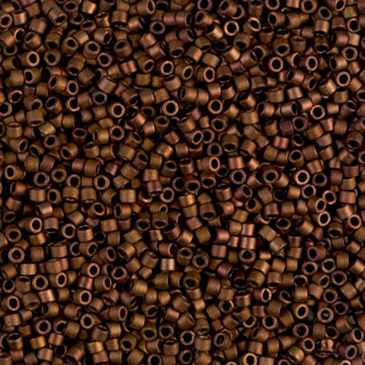 Miyuki 11/0 Delica Beads, DB1051, Metallic Matte Bronze/Gold Iris, 5g