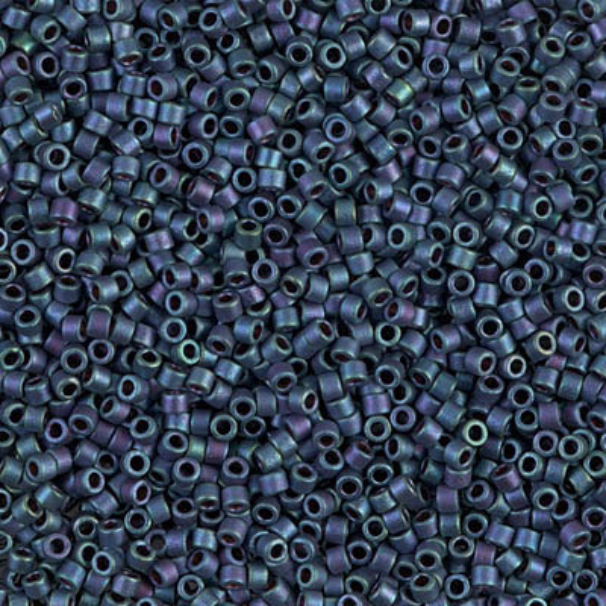 Miyuki 11/0 Delica Beads, DB1052, Metallic Matte Blue-Green/Gold Iris, 5g
