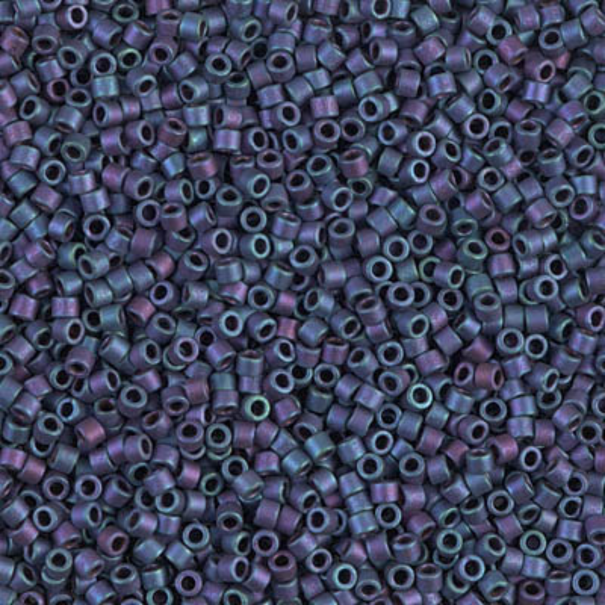 Miyuki 11/0 Delica Beads, DB1054, Metallic Matte Violet /Gold Iris, 5g