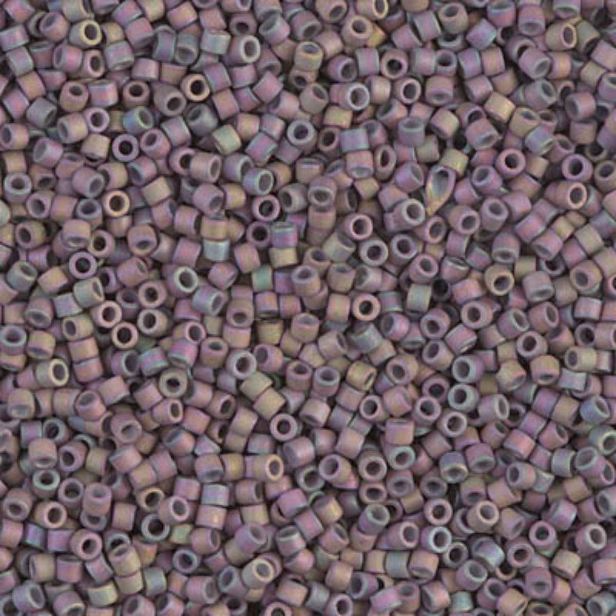 Miyuki 11/0 Delica Beads, DB1067, Metallic Matte Thistle AB, 5g