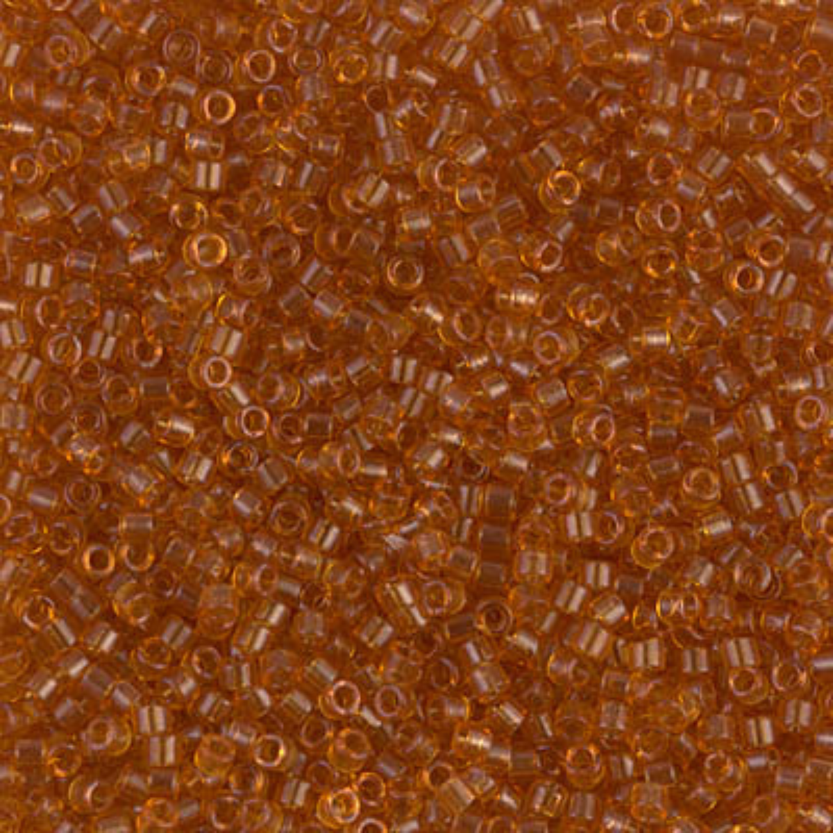 Miyuki 11/0 Delica Beads, DB1101, Transparent Marigold, 5g