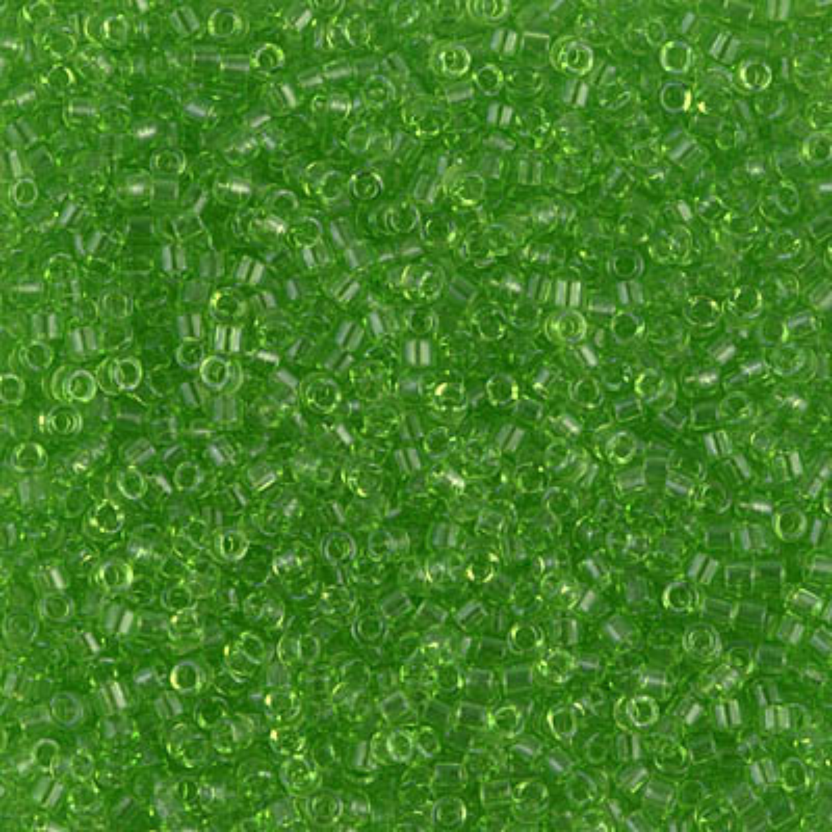 Miyuki 11/0 Delica Beads, DB1106, Transparent Lime, 5g