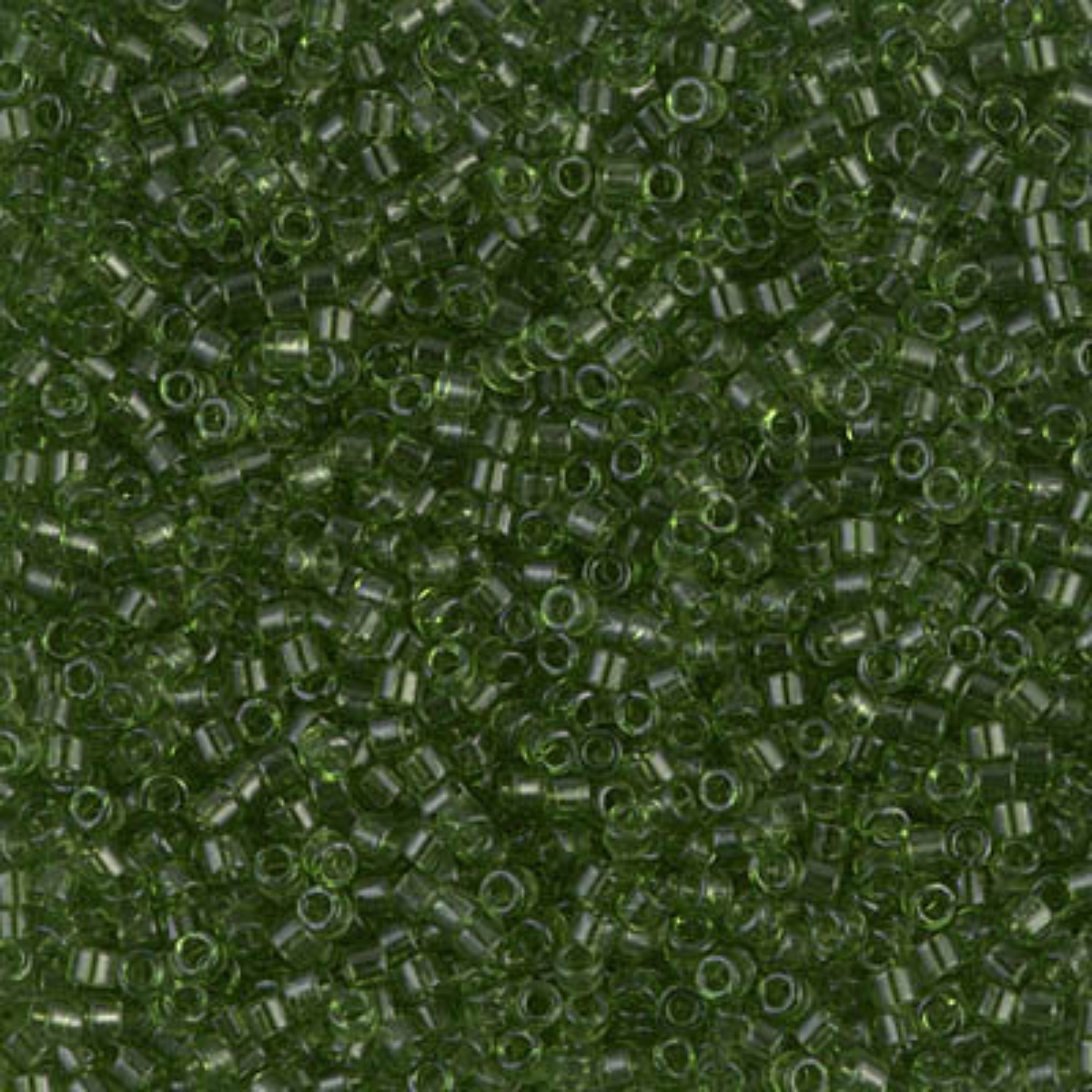 Miyuki 11/0 Delica Beads, DB1107, Transparent Olive, 5g