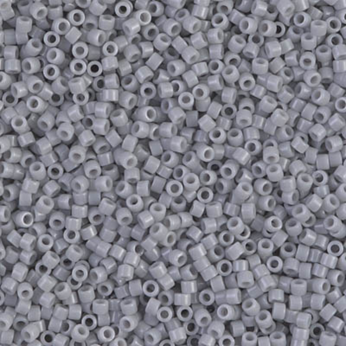 Miyuki 11/0 Delica Beads, DB1139, Opaque Ghost Grey, 5g