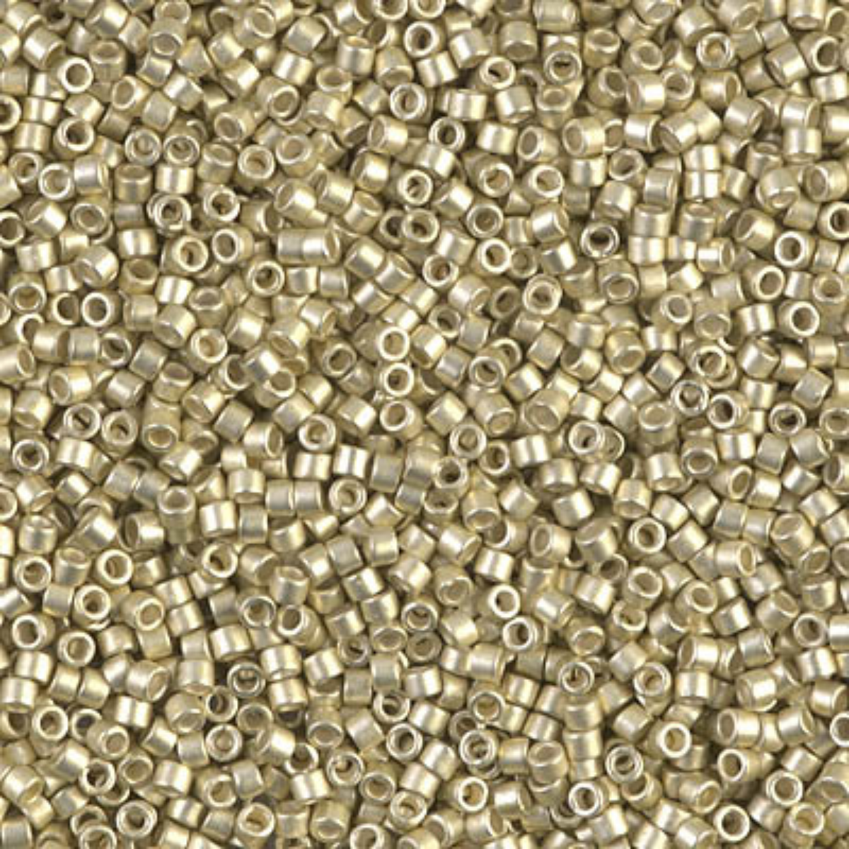Miyuki 11/0 Delica Beads, DB1151, Galvanized Semi-Matte Silver, 5g