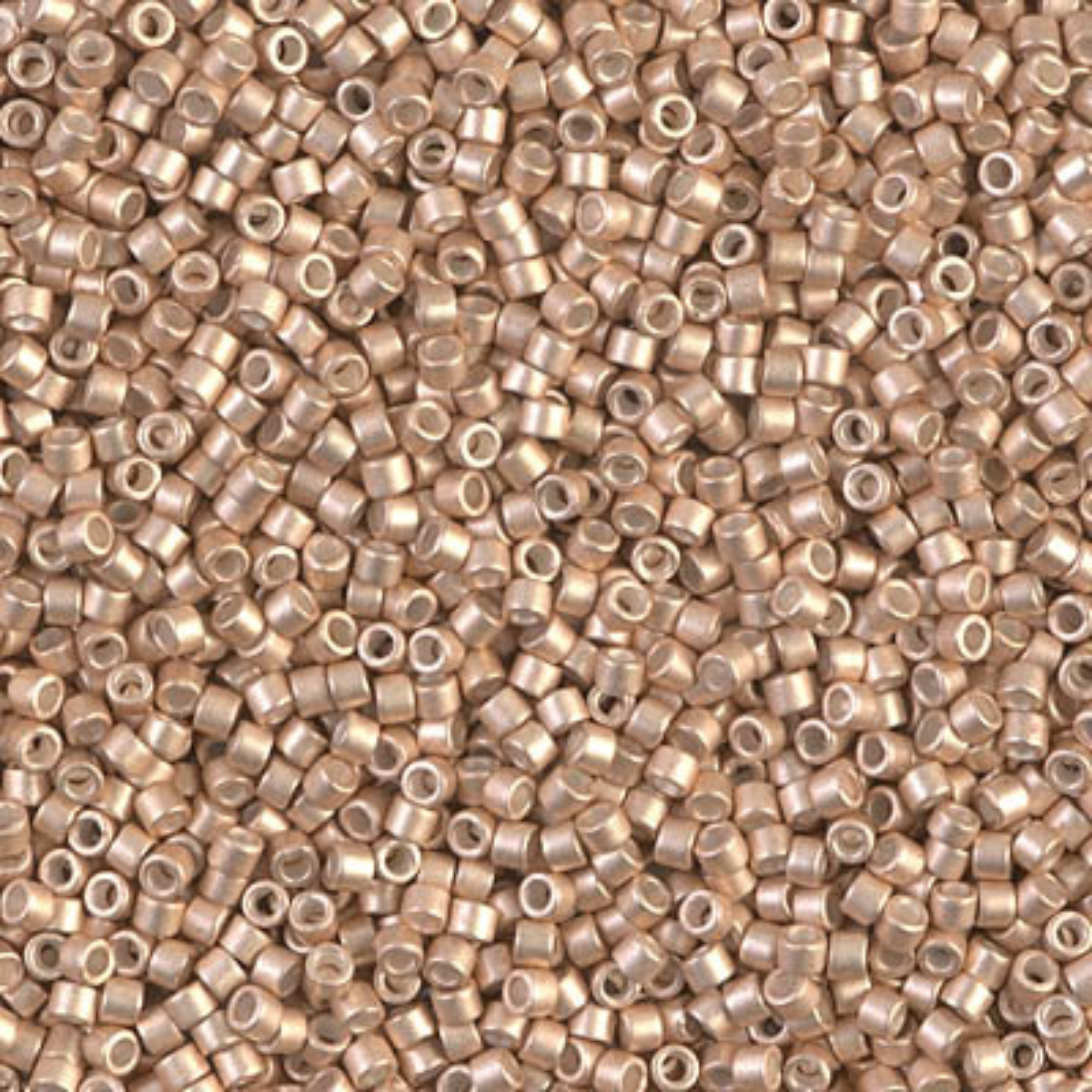 Miyuki 11/0 Delica Beads, DB1152, Galvanized Semi-Matte Champagne, 5g